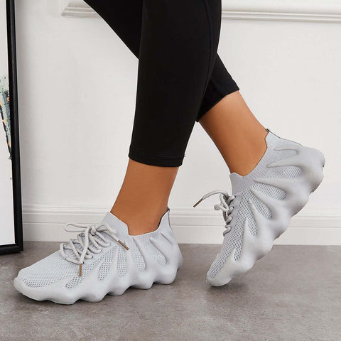 Lightweight Slip on Running Sneakers Knitted Walking Shoes