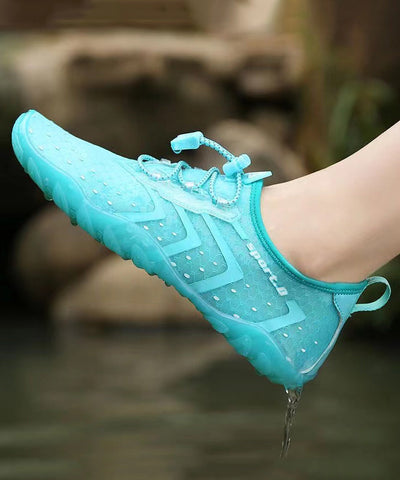 Lässige, weiche, atmungsaktive Mesh-Sportschuhe in Cyan