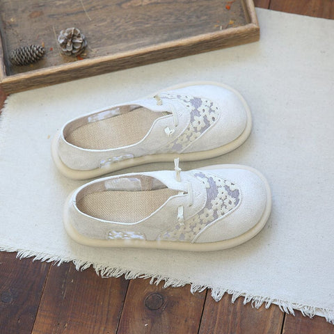 Sommer Retro Atmungsaktive Mesh Flache Freizeitschuhe