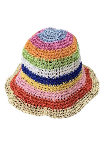Neuartige Glockenmütze aus Strick mit Regenbogen-Aushöhlung