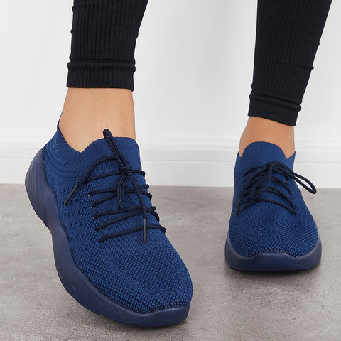 Casual Mesh Knitting Sneakers Lightweight Arch Support Running Shoes