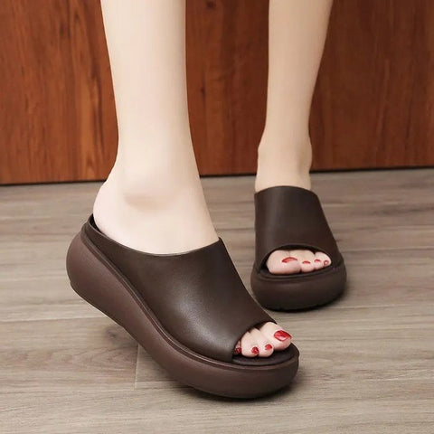 2022 Retro Leather Sandals Slippers Shoes