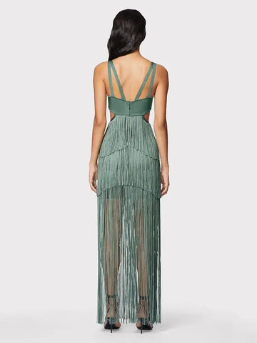 Fransen Party Street Damen Kleid Bankett Bandage Kleid