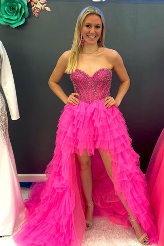 Robe de bal asymétrique en tulle
