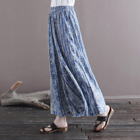 Women Summer Floral Loose Wide Leg Pants