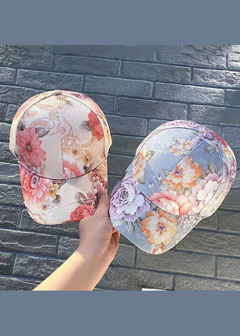 Böhmische blaue Blumen Baseball Cap Hut