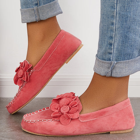Casual Slip on Loafers Round Toe Flats Low Top Walking Shoes