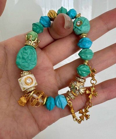 Fashion Alloy Zircon Mermaid Princess Charm Bracelet