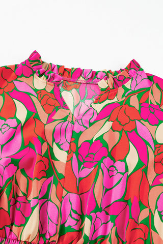 Frill Short Sleeve Midi Resort Dress