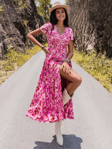 Long Floral Summer Vacation Dress