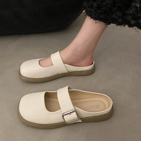 Wohnungen Frauen Hausschuhe Casual Weiche Walking Maultiere Schuhe Neue Sommer Marke 2024 Kleid Gemütliche Sandalen Slingback Flip-Flops Weibliche Slides