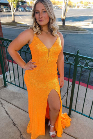 Sequins Mermaid Prom Dress with Slit