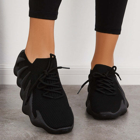 Lightweight Slip on Running Sneakers Knitted Walking Shoes