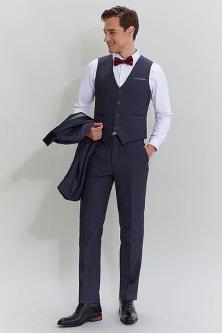 Men's Grey 3 Piece One Button Tuxedo