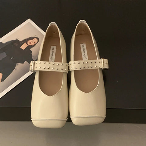 Ballett Tanz Wohnungen Frauen Loafer Schuhe Karree Kleid Flach Weiche Schuhe 2024 Mode Gemütliche Designer Frühling Casual Femme Schuhe