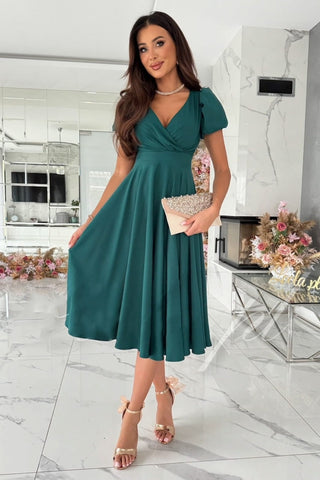 Midikleid mit Puffärmeln