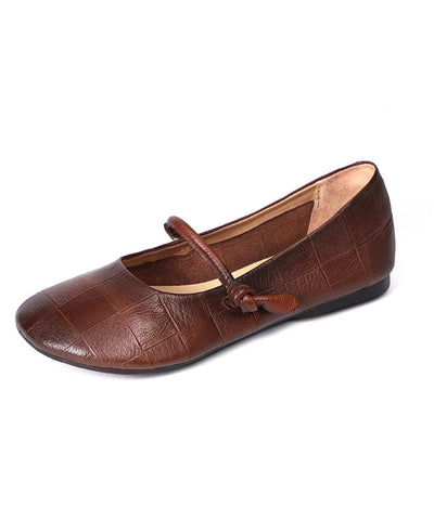 Handgemachte Retro Grüne Weiche Flache Schuhe für Damen
