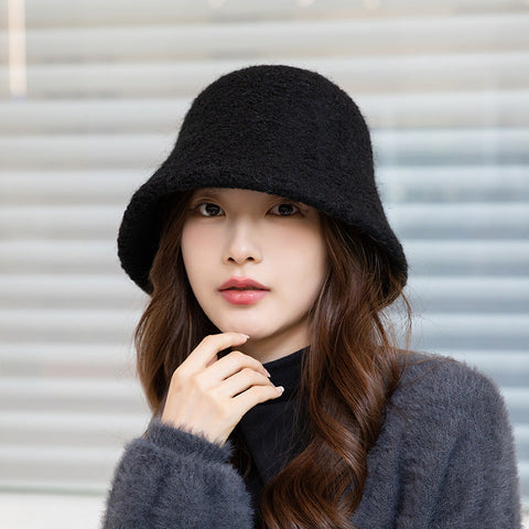 Damen Wintermütze aus Wolle im koreanischen Stil