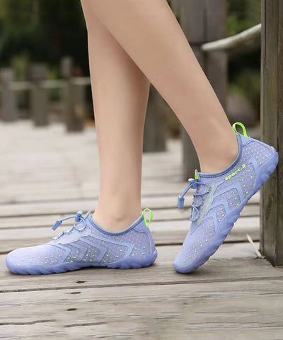 Lässige, weiche, atmungsaktive Mesh-Sportschuhe in Cyan