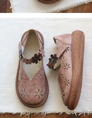 Retro Leather Thick Bottom Comfortable Sandals