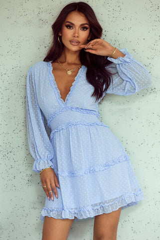 Frill Pink Summer Mini Dress