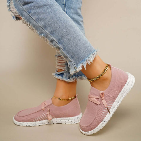 Leichte Slip-on-Wanderschuhe, flache Mesh-Sneakers