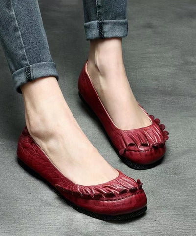 Handgemachte Retro Mulberry Flache Schuhe Für Frauen Rindsleder