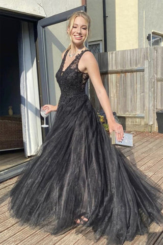 V Neck Long Prom Dress