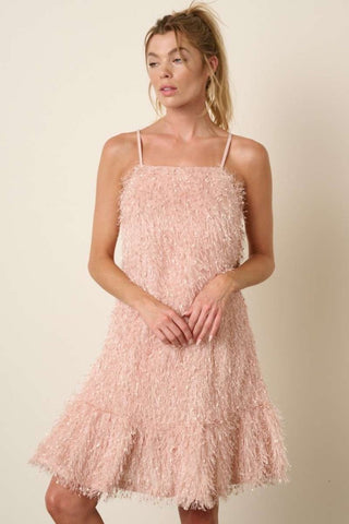 Partykleid mit Mini-Camisole und Federrüschensaum