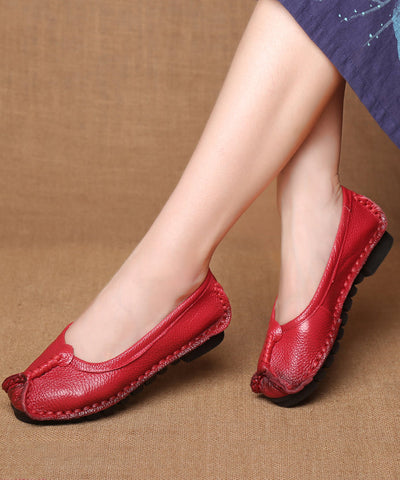 Bequeme flache Schuhe aus Maulbeerrindsleder
