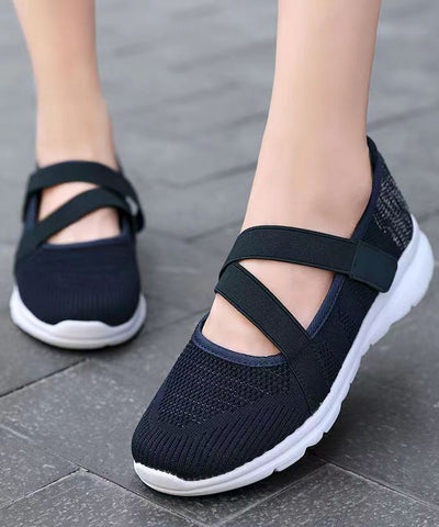 Frauen Spleißen Flache Schuhe Rot Bequeme Atmungsaktive Mesh