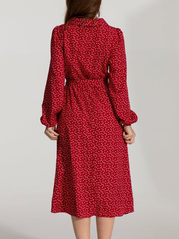Midi-Hemdkleid mit Taillenschnürung