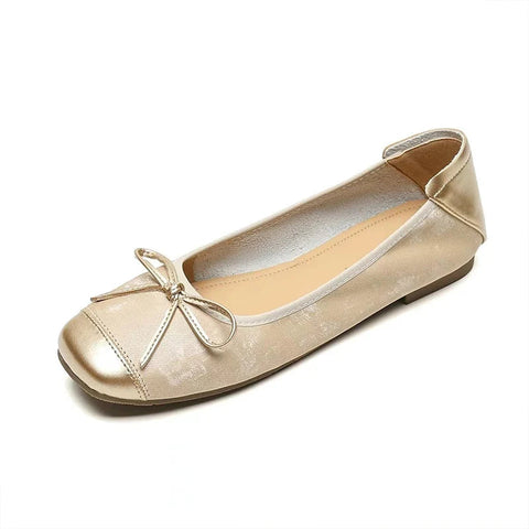 Frauen Wohnungen Bogen Ballett Tanz Schuhe Elegant Flach Weiche Sohle Sandalen 2024 Herbst Designer Neue Schuhe Kleid Party Mujer Zapatillas