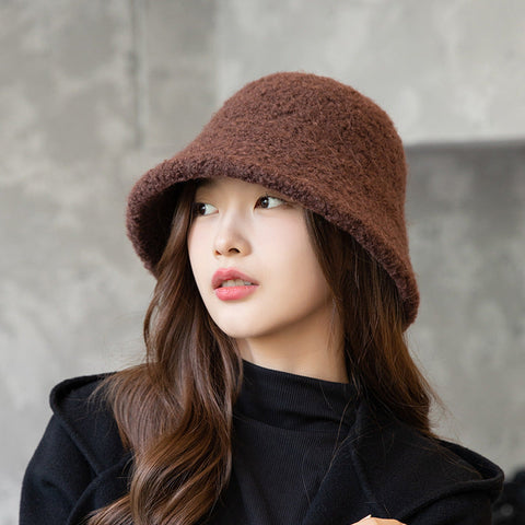 Damen Wintermütze aus Wolle im koreanischen Stil