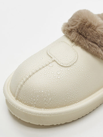 Winter Casual Unisex Solid Warm Non-slip Plush Slippers