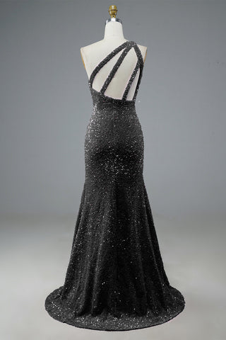 Sequin Long Prom Dress with Slit