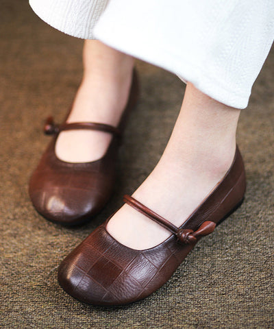 Handgemachte Retro Grüne Weiche Flache Schuhe für Damen