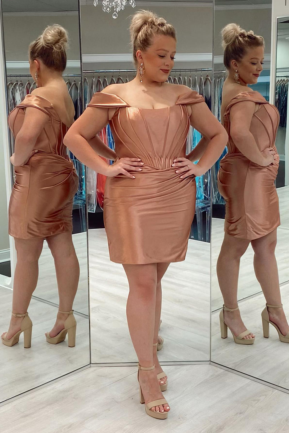 Trendy Bodycon Off the Shoulder Turquoise Short Homecoming Dress with Ruched