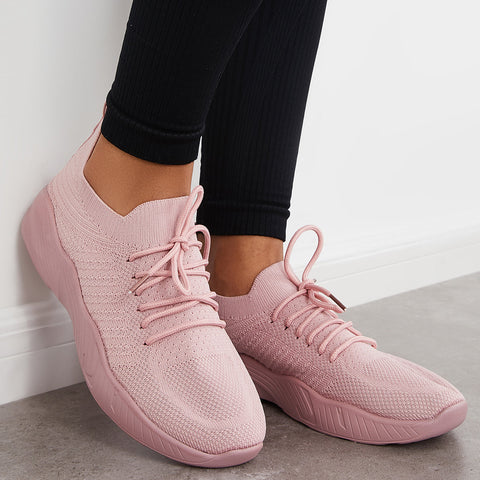 Casual Mesh Knitting Sneakers Lightweight Arch Support Running Shoes