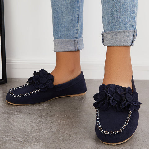 Casual Slip on Loafers Round Toe Flats Low Top Walking Shoes