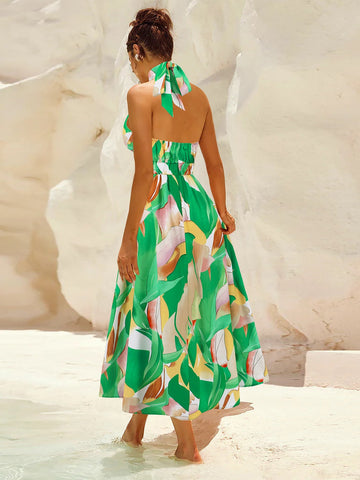 Floral Sleeveless Midi Summer Dress