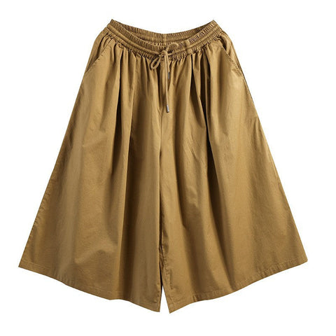 Women Simmer Loose Casual Solid Wide Leg Pants