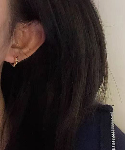 New Personalized Simple Knot Circle Earrings