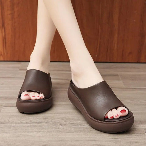 2022 Retro Leather Sandals Slippers Shoes