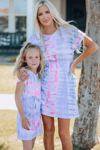 Damen Mom &amp; Me Dress Tie-Dye Sommerkleid