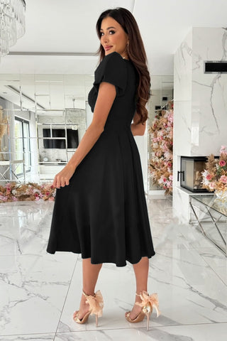 Midikleid mit Puffärmeln