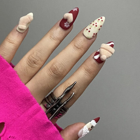 NewChristmas HatCarefully designed pure handmade press-on gel nails