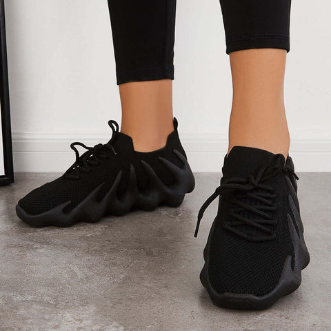 Lightweight Slip on Running Sneakers Knitted Walking Shoes