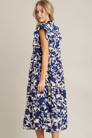 Full Size Floral Midi Resort Dress