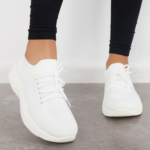Casual Mesh Knitting Sneakers Lightweight Arch Support Running Shoes